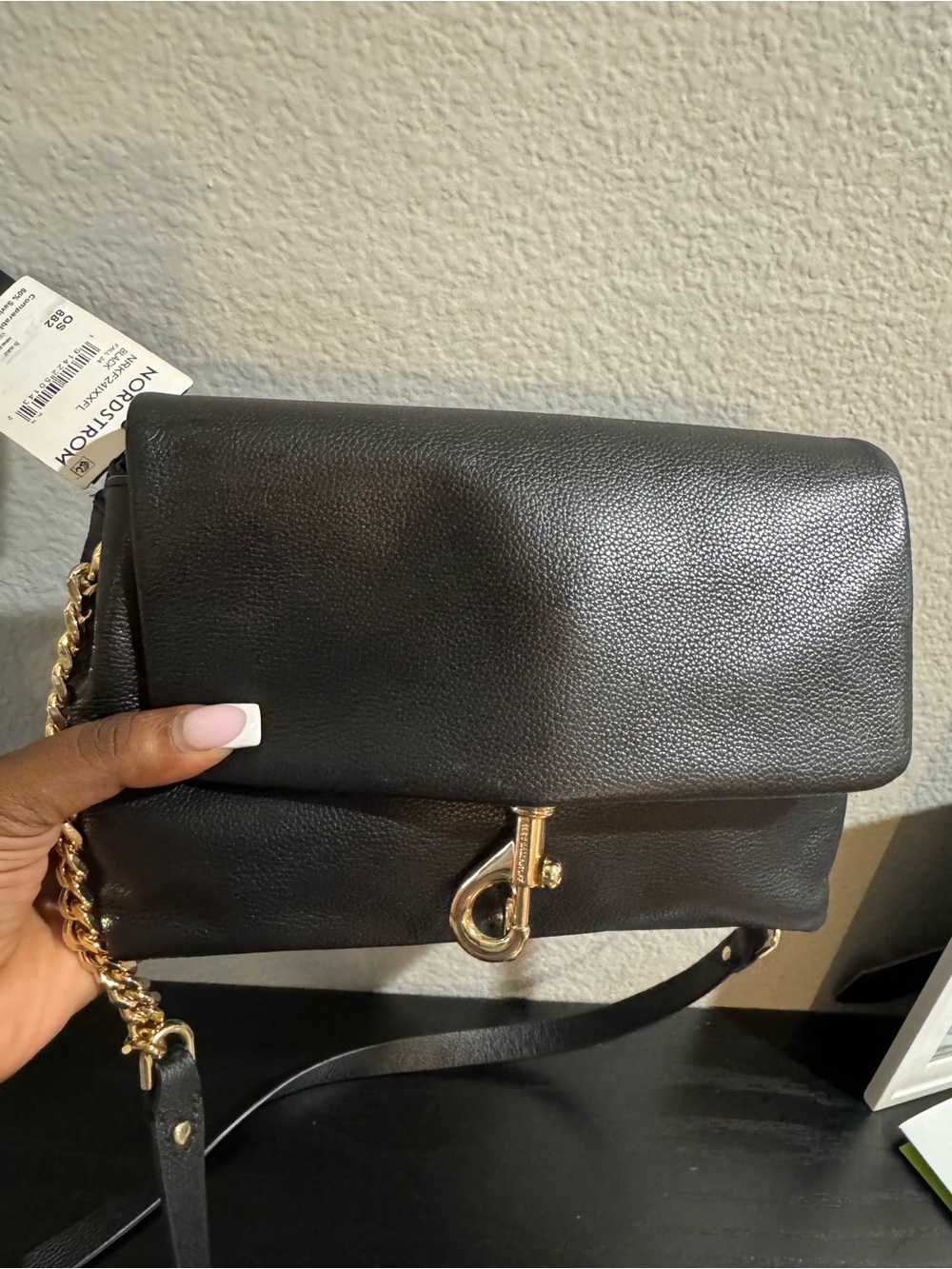 Rebecca Minkoff Black and Gold crossbody bag